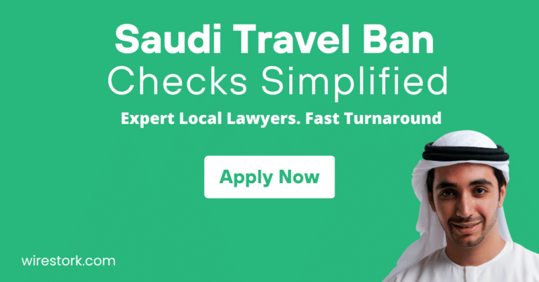 How to check travel ban in Saudi arabia